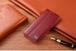 Чехол-книжка MyPads Premium Pelle di Marmo для Vivo X100 Pro из качественной, натуральной мраморной кожи буйвола, прошитый элегантной прострочкой, красный с магнитной крышкой