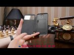 Фирменный оригинальный чехол Flip-cover для Samsung Galaxy Mega 6.3 i9200/i9205 черный с окошком для входящих вызовов