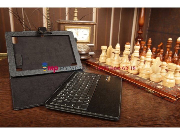 Фирменный чехол со съёмной клавиатурой для Acer Iconia Tab A200/A201/A210/A211 черный кожаный + гарантия..
