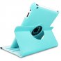 Фирменный чехол-обложка для iPad 2 (2011) / iPad 3 (2012) / iPad 4 (2012) - A1395, A1396, A1397, A1416, A1430, A1403, A1458, A1459, A1460 роторный оборотный поворотный кожа голубой