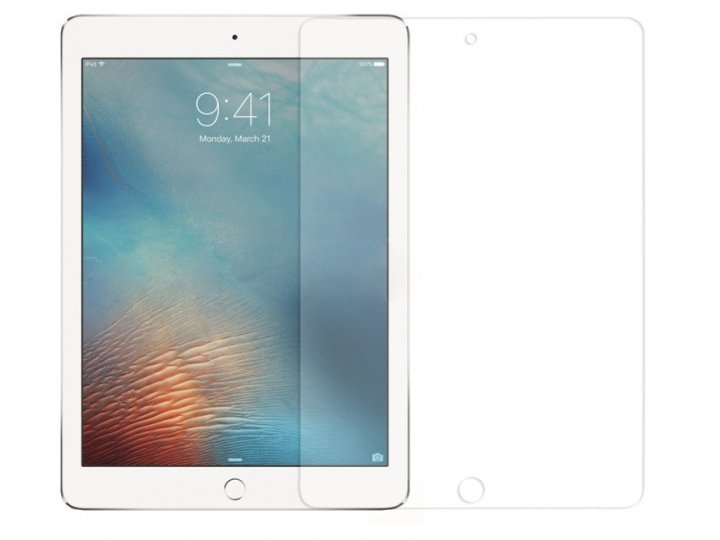 Фирменная оригинальная защитная пленка для планшета iPad Pro 9.7 (2016) A1673, A1674, A1675  глянцевая..