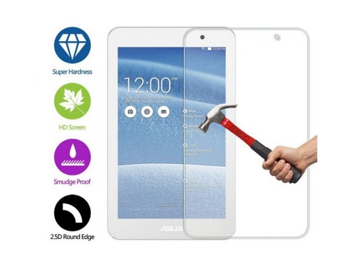 Фирменное защитное закалённое противоударное стекло для планшета ASUS Memo Pad 7 ME176CX  из качественного япо..