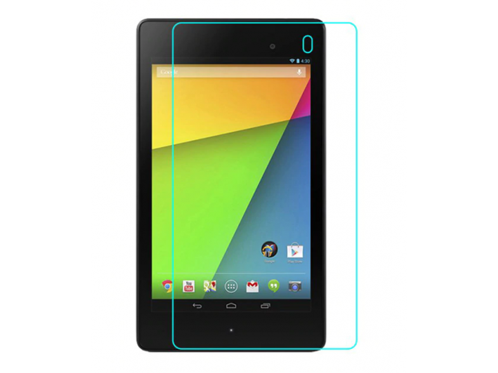 Фирменное защитное закалённое противоударное стекло для планшета Asus Google Nexus 7 II 2 из качественного япо..