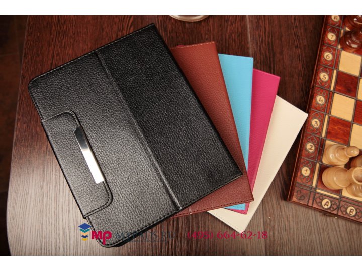 Чехол-обложка для Google LG Nexus 7.7 черный кожаный..