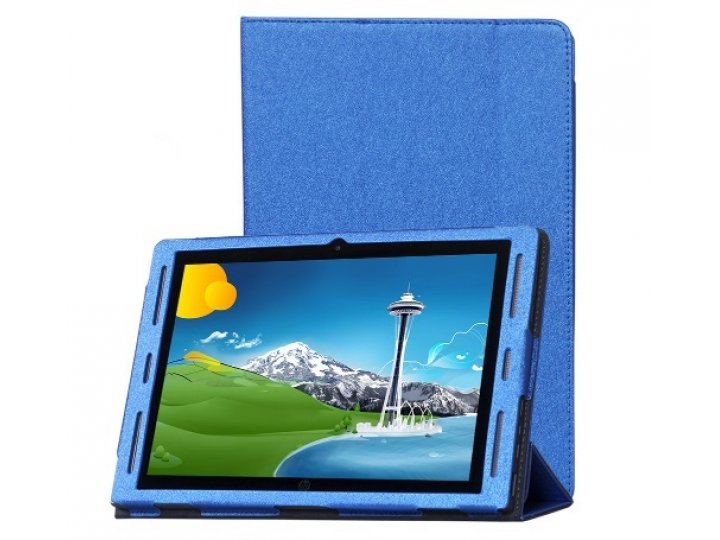 Фирменный чехол-футляр-книжка для HP x2 210 ( G1/ L5G94EA / P5U17AA / T6T52PA) 10.1 синий кожаный..