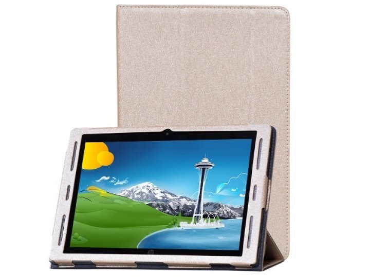 Фирменный чехол-футляр-книжка для HP x2 210 ( G1/ L5G94EA / P5U17AA / T6T52PA) 10.1 золотой кожаный..