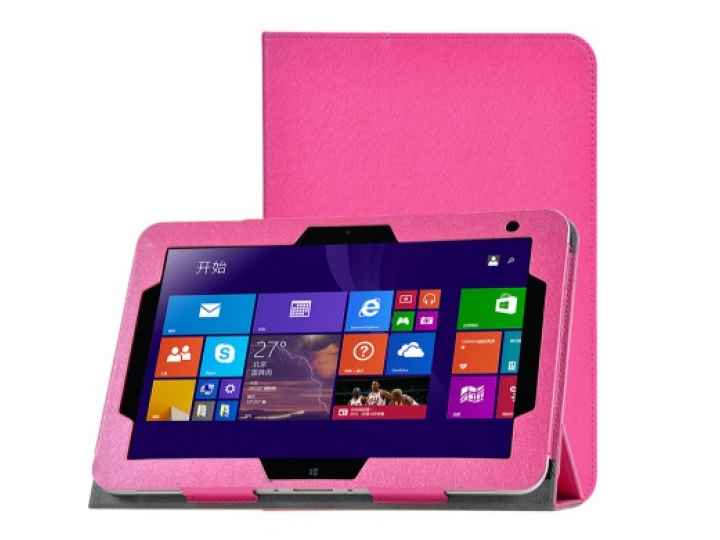 Фирменный чехол-футляр-книжка для HP ElitePad 1000 (G2) 10.1) розовый кожаный..