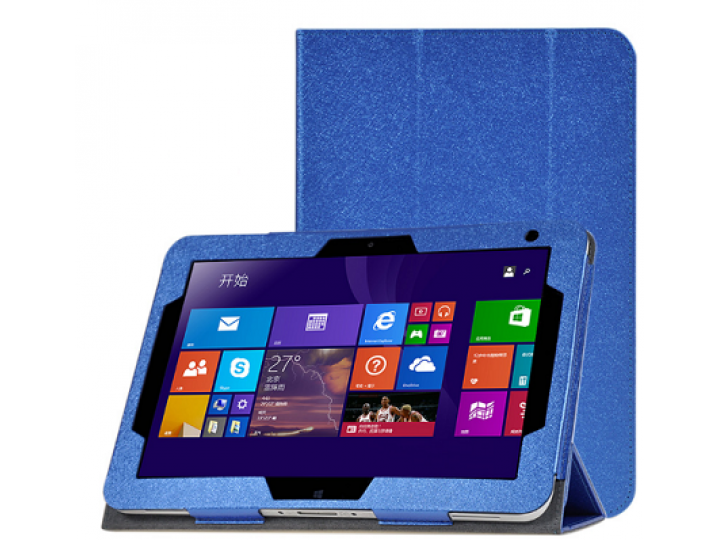 Фирменный чехол-футляр-книжка для HP ElitePad 1000 (G2) 10.1 синий кожаный..