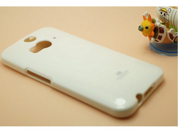 Фирменная задняя панель-крышка из тончайшего и прочного пластика для HTC Butterfly 2 белая..