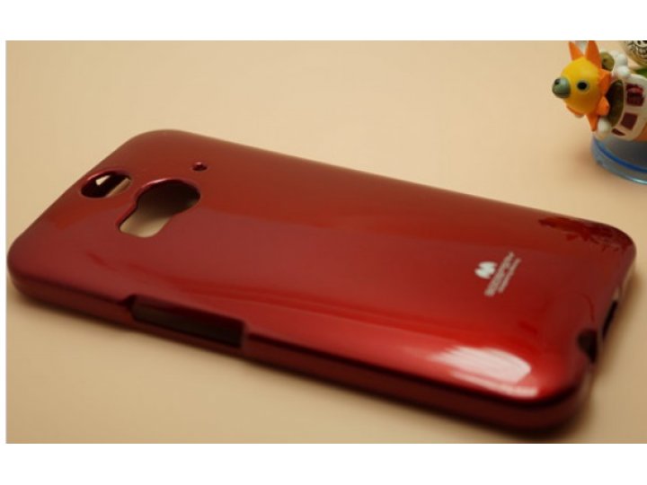 Фирменная задняя панель-крышка из тончайшего и прочного пластика для HTC Butterfly 2 красная..