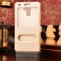 Фирменный чехол-книжка для Huawei Honor 7 золотой с окошком для входящих вызовов и свайпом водоотталкивающий