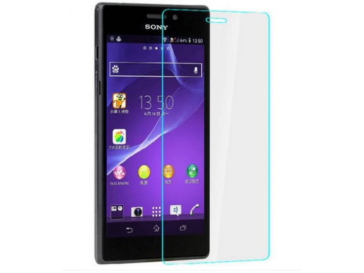 Фирменная оригинальная защитная пленка для телефона Sony Xperia M2 /M2 Dual Sim D2303/D2322 глянцевая..