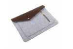 Чехол-сумка-папка MyPads Cerniera di Feltro для планшета DEXP Ursus 10XW из войлока-фетра, с дополнительным отделением на молнии, для аксессуаров серый