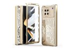 Чехол MyPads для VIVO X Fold +, прозрачный с металлическим покрытием, жесткий чехол с защитной пленкой для экрана