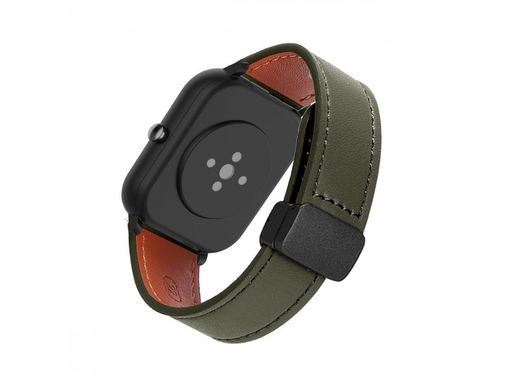 20 мм кожаный ремешок MyPads для Xiaomi Amazfit Bip / Bip Lite / Bip S / Bip S Lite с магнитным замком..