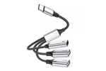 Сверхбыстрый концентратор USB C MyPads с портами USB2.0 и мощностью 60 Вт, 25 см